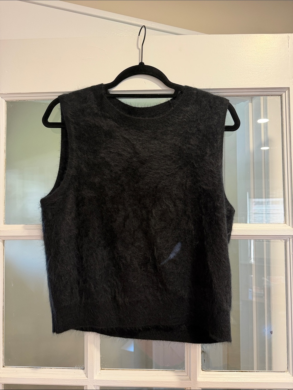 NWT J.Crew Cashmere Sleeveless Sweater, Black, Sz M
